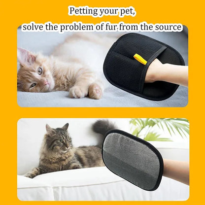 🐾 Pet Hair Removal Gloves – Reusable Double-Sided Beauty Grooming Mitts ✨ | Carpet & Furniture Fur Cleaner Tool for Dogs & Cats 🐶🐱