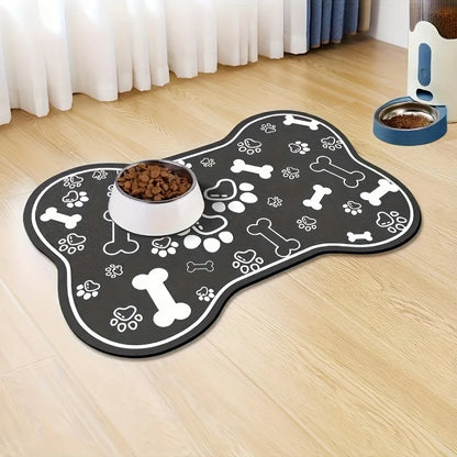 Pet Feeding Mat - Non slip, Scratch resistant, Quick drying Pet Meal Mat, Suitable for Dogs and Cats - Easy to Clean